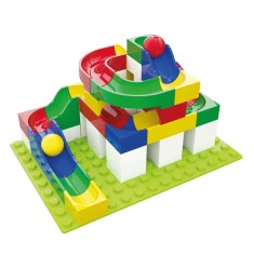 Jucarie de construit pentru copii Marble Run Hubelino 45 piese