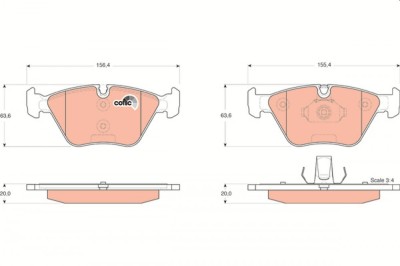 TRW GDB1531 COTEC set placute frana,frana disc foto