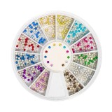 Decorațiuni nail art - cercuri rotunde &icirc;n cutie - diverse culori, INGINAILS