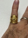 INEL AUR 18K - 20K + Smarald - Facut Manual - Grecia - Lat - 5.8g - Doar 635 lei/gr. !
