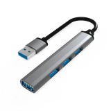 Hub Adaptor USB 3.0, 4 in 1, PRESTIGE CHARGE&reg;, iesire USB 3.0 + 3* USB2.0, transfer rapid de date 5Gbps, carcasa aluminiu