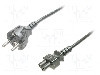 Cablu alimentare AC, 750mm, 3 fire, culoare negru, CEE 7/7 (E/F) mufa, IEC C5 mama, ASSMANN - AK-440115-008-S