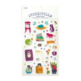 Abtibilduri vinil transparent Stickiville Quirky Cats