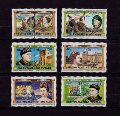 (S9) Nui Tuvalu 1984 &amp;quot;Monarhia Britanica-Regi si Regine &amp;quot;,serie, cota buna , MNH foto