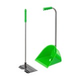 Lopata Mistboy Mini cu Grebla 60cm Verde, Plastic Rezistent, Ideala pentru Animale si Gradina