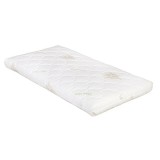 Saltea ortopedica, Pentru patut, 160x80x9 cm, Din sisal, cocos si spuma de memorie, Cu husa cu Aloe vera, Alb, YappyKids, YappyM