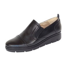 Pantofi dama casual din piele naturala cu platforme de 3cm - Model P39N
