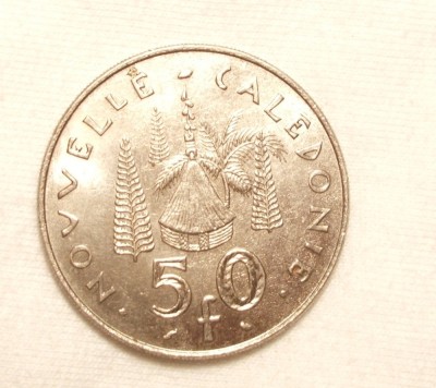 NOUA CALEDONIE 50 FRANCI 1967 XF+ foto