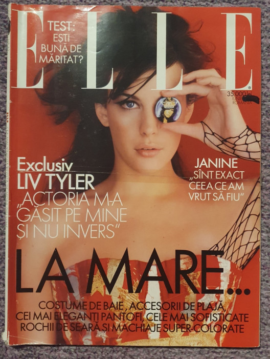 Revista Elle nr 43, Iunie 2001, 130 pagini, Liv Tylor, Janine