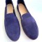 Mocasini din piele intoarsa indigo Dori