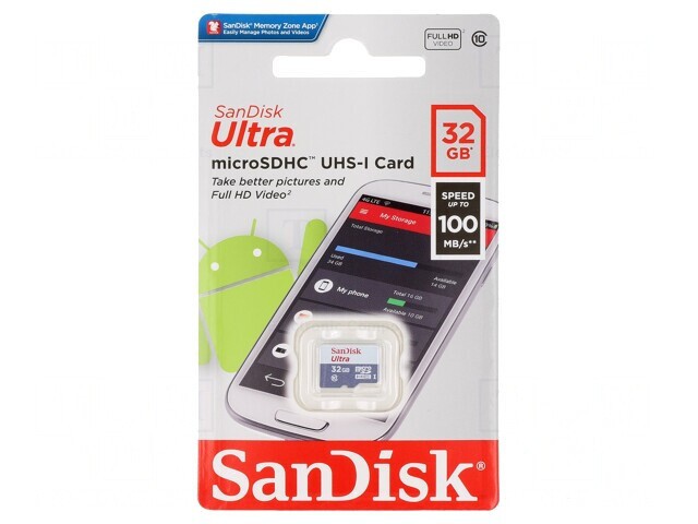 Card de Memorie microSDHC 100MB/s Class 10 UHS U1 Android