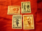 Serie Iugoslavia 1940 - Posta - Postasi, 4 valori (din5v), Nestampilat