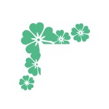 Sticker decorativ pentru intrerupator, Flori, 11 cm, 12208ST-1