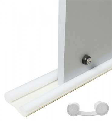 Garnitura etansare usi/ferestre, plastic/spuma, 95 x 10 x 3cm, alb foto