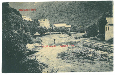 887 - Baile HERCULANE, Caras-Severin, Romania - old postcard - used - 1908 foto