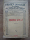 HAMANGIU / NICOLAU - DREPTUL ROMAN - volumul I - 1930