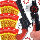 Pistol de jucărie cu pocnitoare, revolver tambur + 720 capse (10 blistere), 16x12 cm, plastic