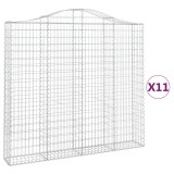 Cumpara ieftin Cosuri gabion arcuite 11 buc, 200x30x180/200cm, fier galvanizat