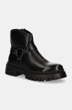 Answear Lab botine femei, culoarea negru, cu platforma, izolare usoara