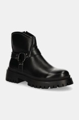 Answear Lab botine femei, culoarea negru, cu platforma, izolare usoara