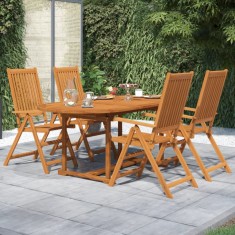 Set mobilier de grădină, 5 piese, lemn masiv de acacia foto