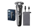 Aparat de barbierit Philips Seria 5000 S5887/10, SkinIQ, Umed/Uscat, Acumulator, Capete Flexibile 360, Display LED, Lame Auto-ascutire, Gri carbon