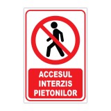 Indicator accesul interzis pietonilor