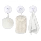 Cuiere Metalice cu Ventuza, 3cm, Transparent, Set 6 Bucăți, Oem