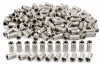 Set 100 mufe F RG6 6.6 mm cu garnitura de etansare, conectori metalici pentru cablu coaxial, compatibili cu TV, SAT, CATV, internet si CCTV