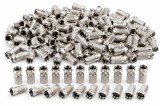 Cumpara ieftin Set 100 mufe F RG6 6.6 mm cu garnitura de etansare, conectori metalici pentru cablu coaxial, compatibili cu TV, SAT, CATV, internet si CCTV