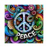 Sticker decorativ, Peace, Multicolor, 55 cm, 6367ST, Oem