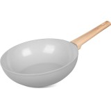 Tigaie tip Wok, ceramica, maner lemn, 28 cm, MagicHome Harmony