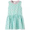 Rochie pentru copii cu snur in talie, verde menta deschis, 140