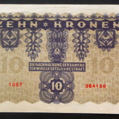Bancnota istorica 10 COROANE - AUSTRO-UNGARIA (AUSTRIA), anul 1922 * cod 630 C