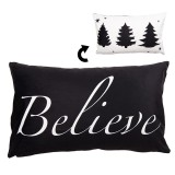 Cumpara ieftin Set 2 fete perna Believe textil negru alb 30x50 cm