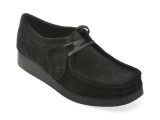Mocasini CLARKS negri, WALLABEE EVO SH, din piele intoarsa