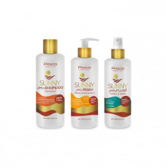 Set 3 produse SUNNY cu PROTECTIE SOLARA (sampon + masca + spray)