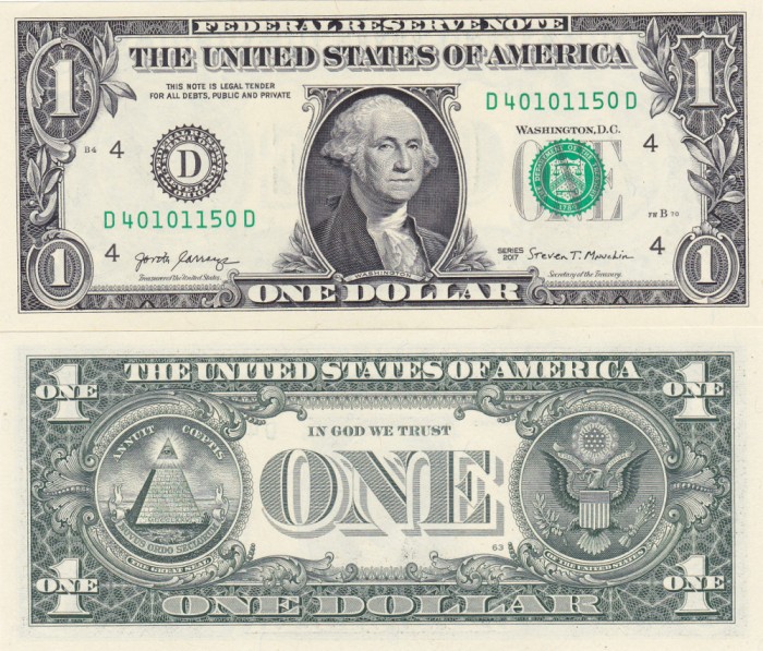 Statele Unite ale Americii USA SUA 1 Dolar 2017 D. P-544 UNC