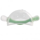 Jucarie dentitie NippleBaby din silicon alimentar in forma de Mamelon, pentru linistire si calmare bebelusi si nou nascuti, culoare verde