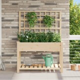 VidaXL Jardiniere cu trellis și raft 115x59x152 cm Lemn solid de brad