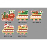 Christmas card light-up train - Christmas train F type - including 10 poles, Flippy