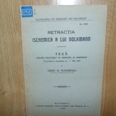 Teza de Doctorat -Facultatea de Medicina Bucuresti anul 1925