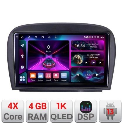 Navigatie Mercedes SL W230 2004-2011 A-W230 4+64 InCell Display 1K Android Waze USB Navigatie Internet Youtube Radio CarStore Technology