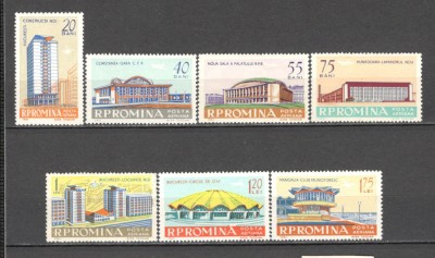 Romania.1961 Posta aeriana-Constructii XR.428 foto