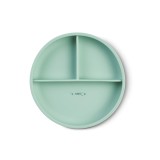 Farfurie diversificare divizata din silicon alimentar cu ventuza, anti-alunecare, Saro Nature - , A, &oelig;Food Fun, Mint