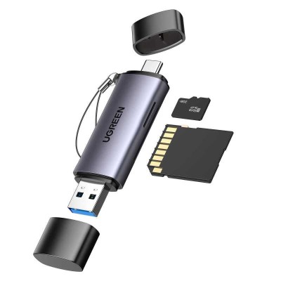 CARD READER extern Ugreen CM185 50706 USB 3.0 /USB Type-C 3.0 citeste /scrie SD /microSD 5Gbps maxim 2TB foto