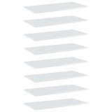 vidaXL Plăci bibliotecă, 8 buc. alb extralucios, 80 x 40 x 1,5 cm, PAL 805341
