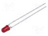 Dioda LED, 3mm, ro&amp;#351;ie, 1,3...3mcd, 1mA, 1,6...1,8V, BROADCOM (AVAGO) - HLMP-K150