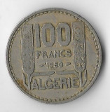 Moneda 100 francs 1950 - Algeria, Africa, Cupru-Nichel