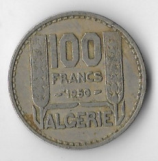 Moneda 100 francs 1950 - Algeria foto